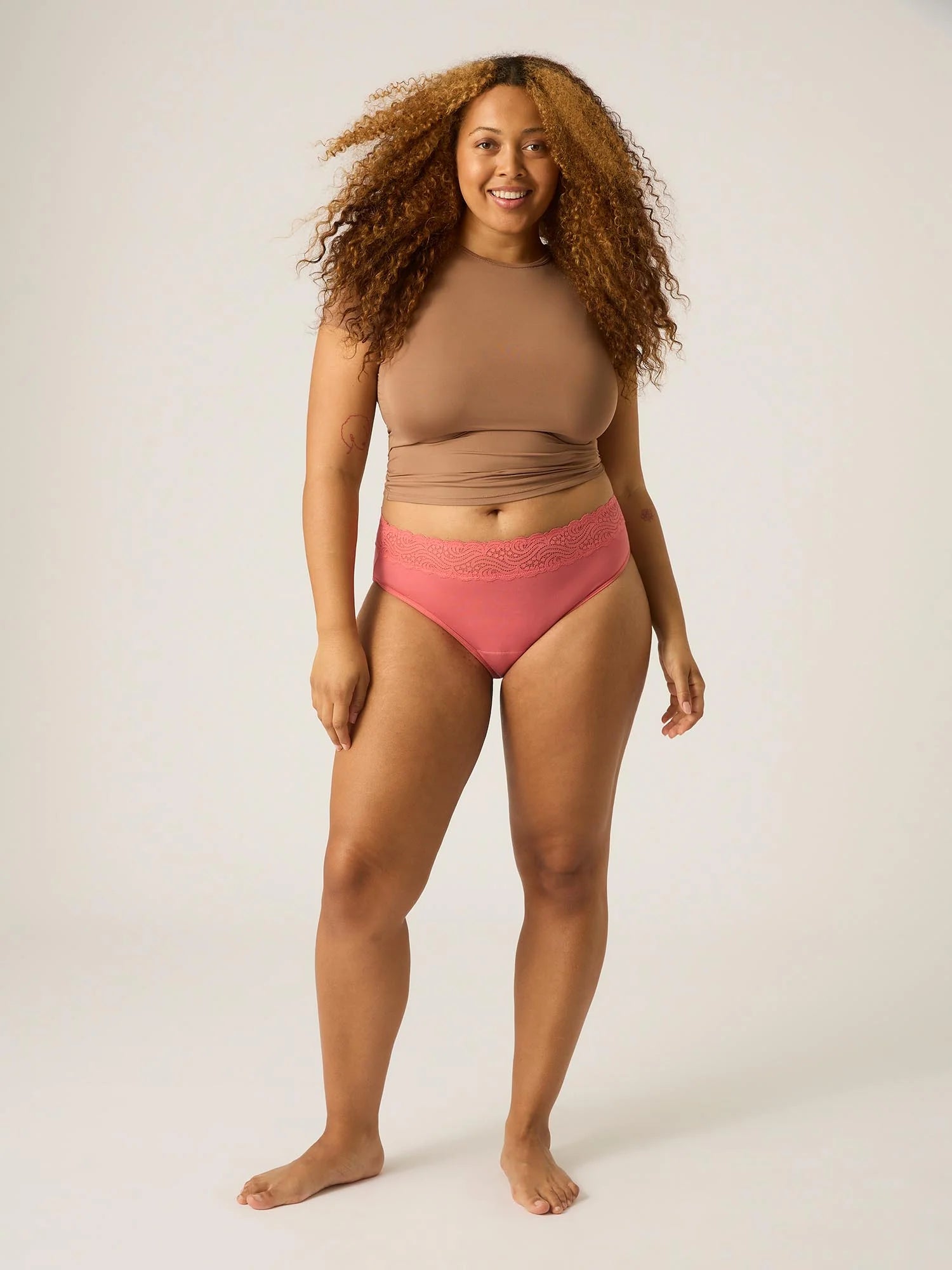 Sensual Hi-Waist Bikini, Art Deco Pink 🩸🩸