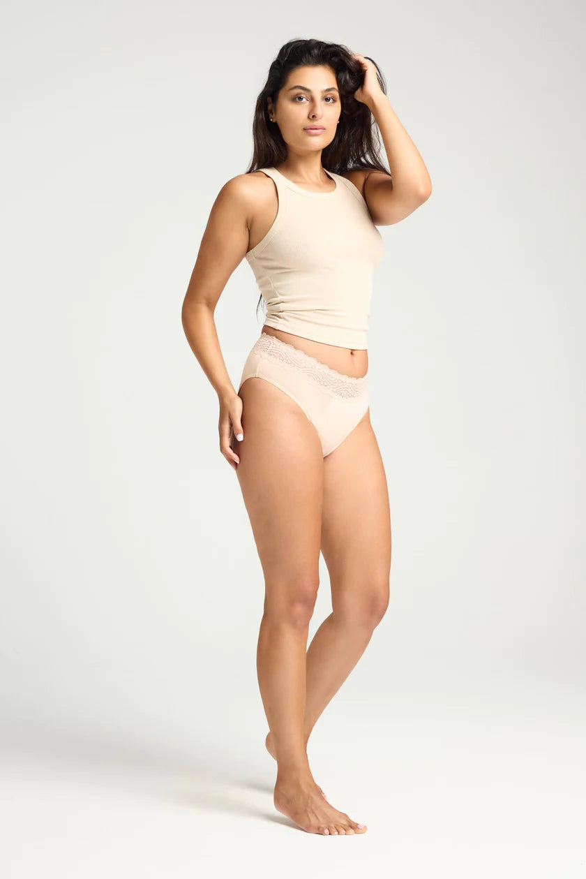 Sensual Hi Waist Bikini, Beige 🩸x10