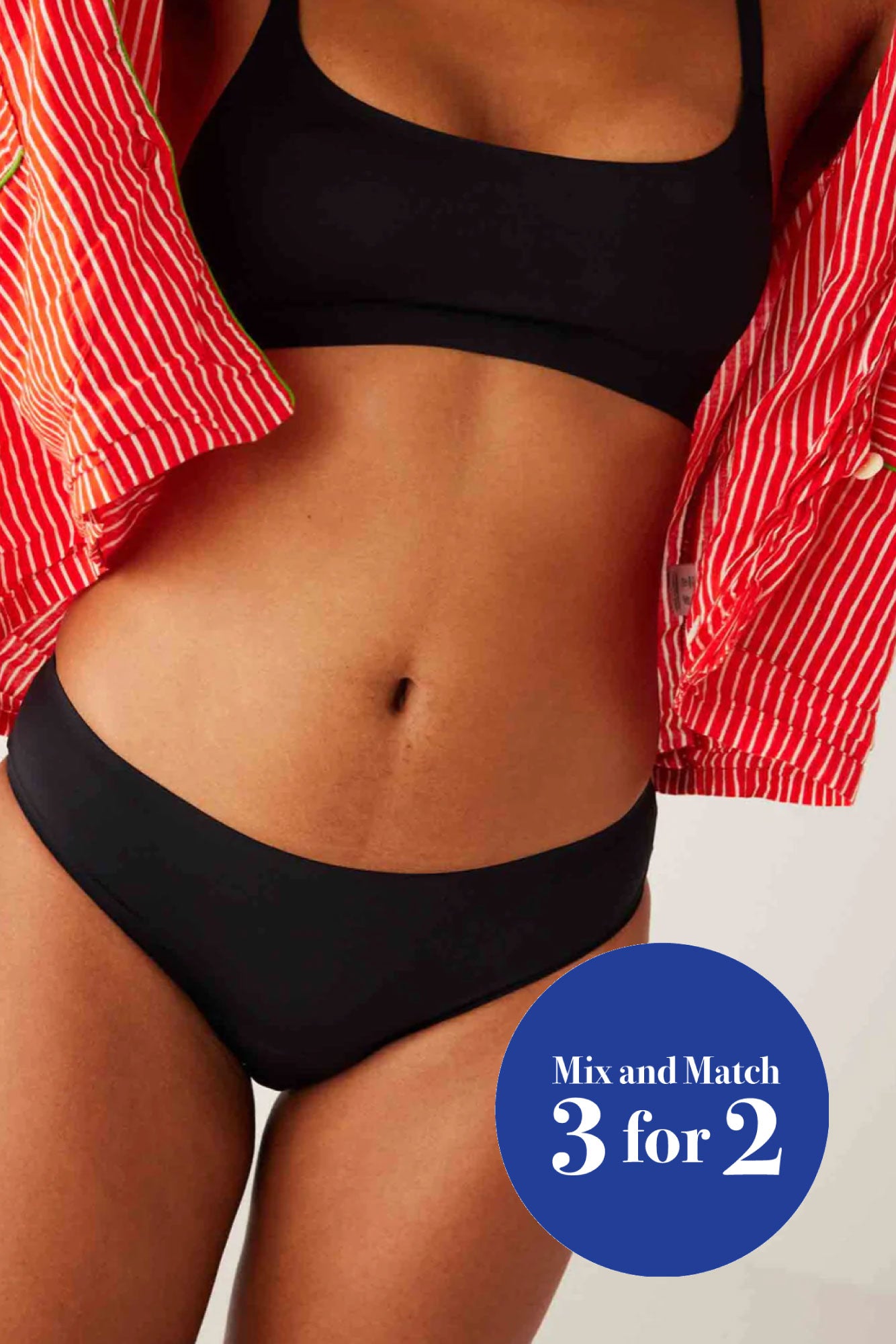 Seamless Selene Menstrual Bikini, Black 🩸🩸