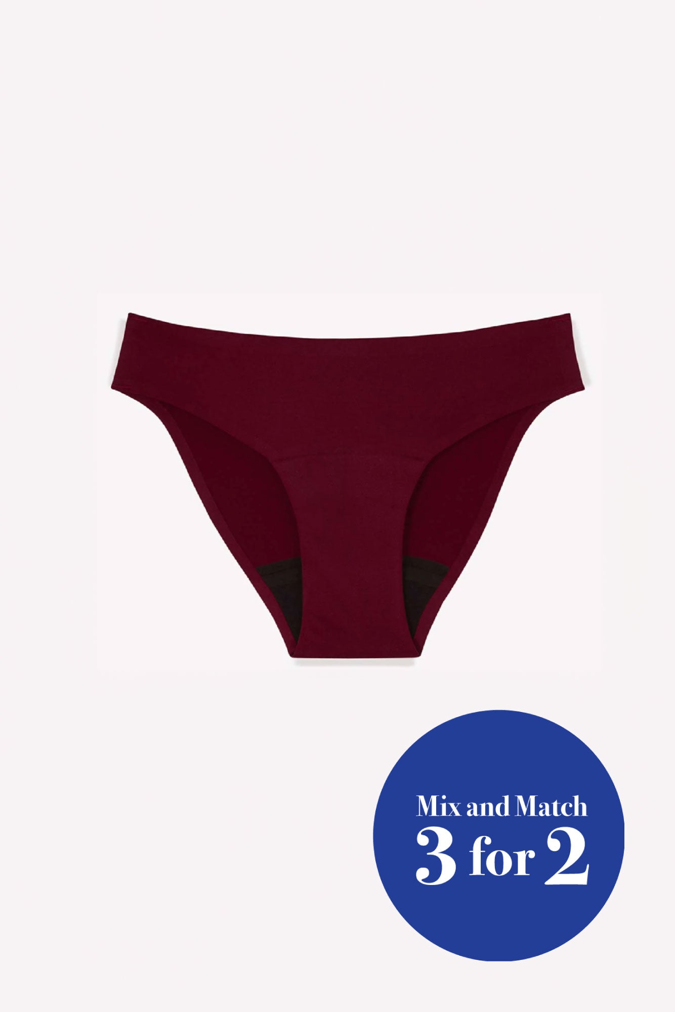 Seamless Selene Menstrual Bikini, Carmin🩸🩸