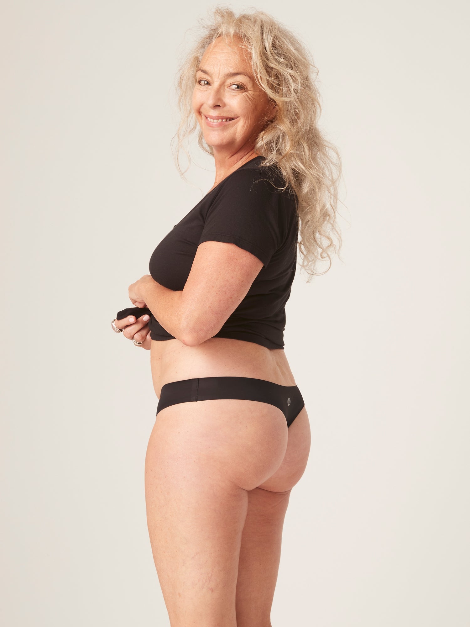 Recycled Seamfree Thong, Black🩸