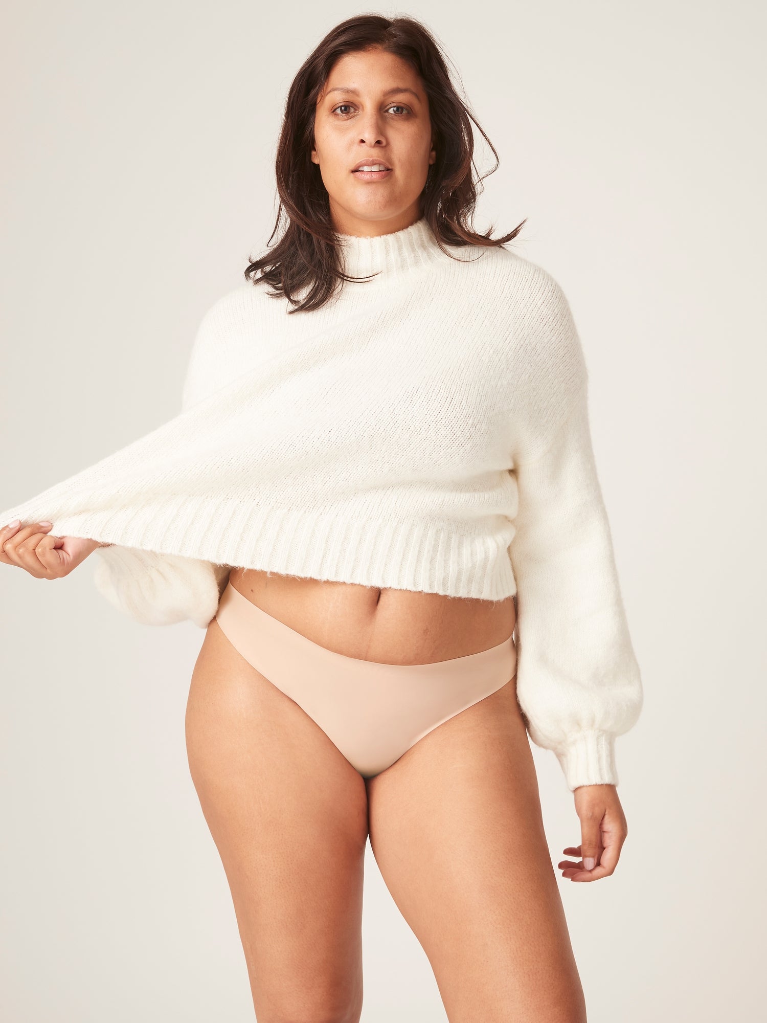 Recycled Seamfree Thong, Cashew🩸