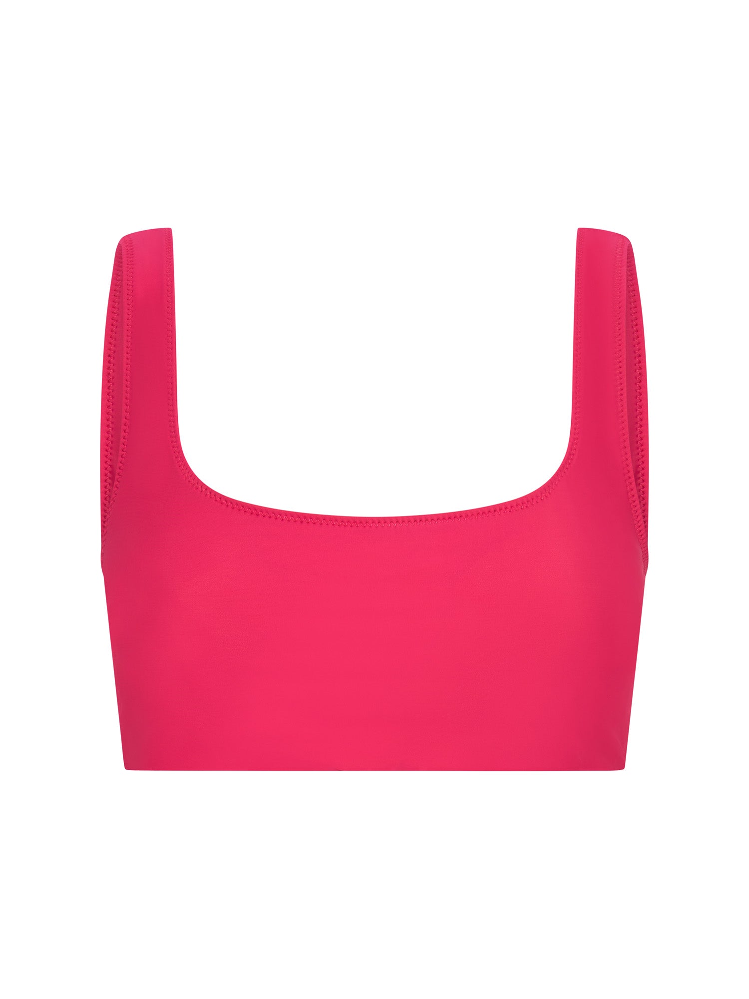 Recycled Swimwear Crop Top, Panther Pink