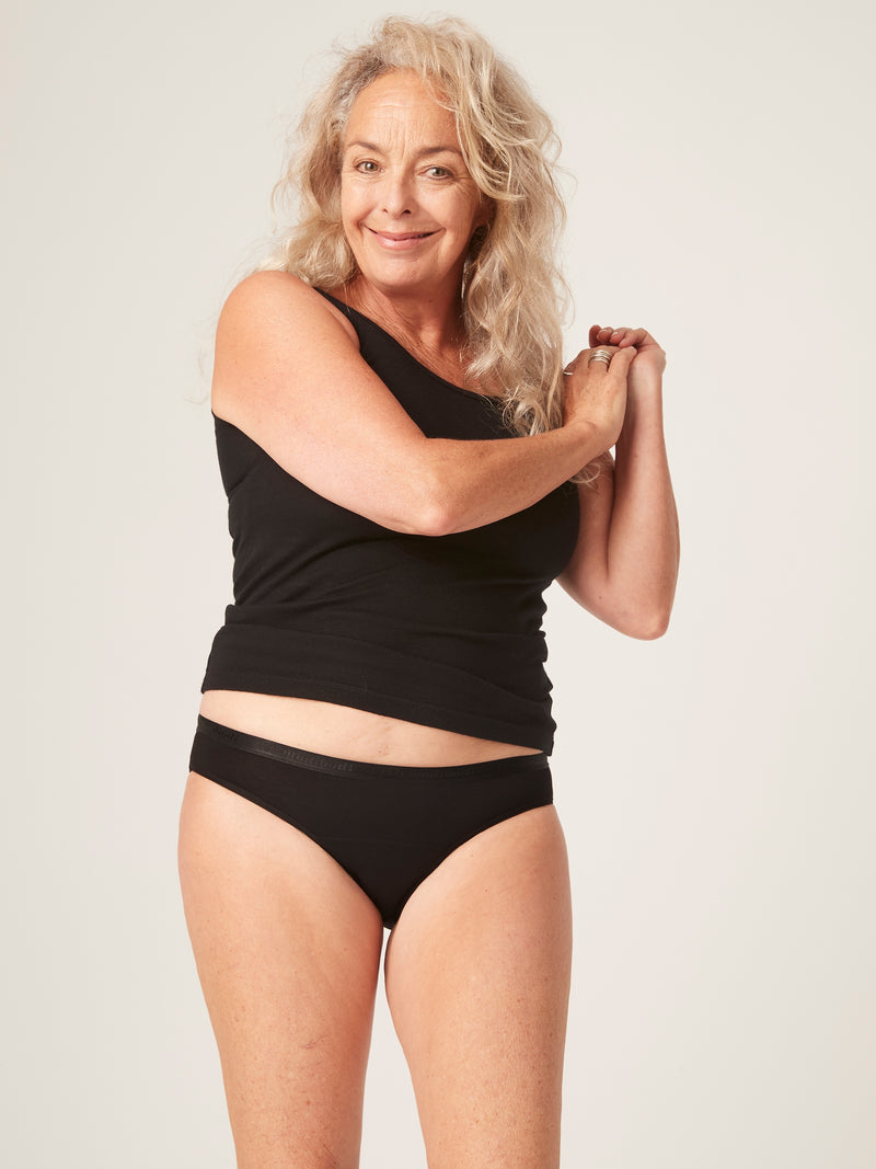 MODIBODI - Classic Bikini Moderate-Heavy, Black 🩸🩸🩸