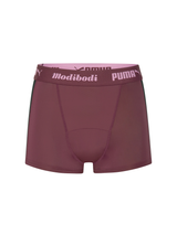 MODIBODI - Puma x Modibodi Active Boyshort Moderate-Heavy, Grape Wine/Black 🩸🩸🩸
